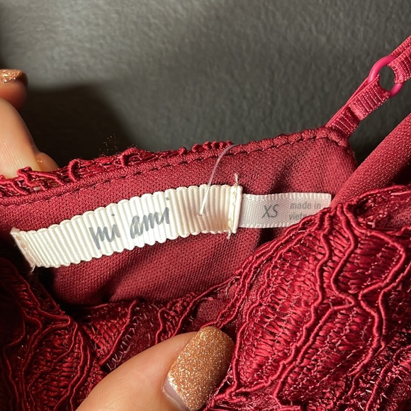 NWT Francesca’s Bea Lace Ladder Trim Mini Dress - XS - Picture 10 of 13